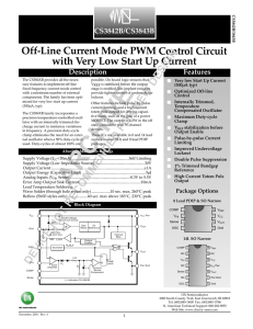 Off-Line Current Mode PWM Control Circuit with Very Low Start Up