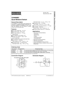 CD4066BC Quad Bilateral Switch