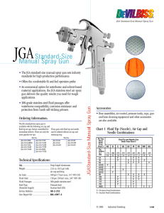 JGA Standard-Size Manual Spray Gun