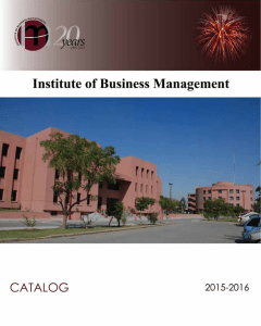 Catalog - Institute of Business Management