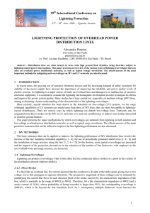 lightning protection of overhead power distribution lines