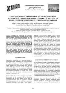 lightning surges transferred to the secondary of distribution