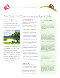 The Facts: KI`s Commitment to Sustainability