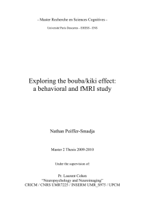 Exploring the bouba/kiki effect: a behavioral and fMRI study