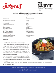 Recipe: Kiki`s Borracho (Drunken) Beans