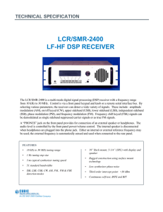 LCR/SMR-2400 LF-HF DSP RECEIVER