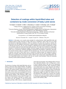 Detection of coatings within liquid-filled tubes and containers by
