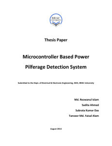 Microcontroller Based Power Pilferage Detection System