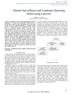 Human surveillance and landmine detecting robot using labview