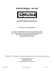 electric brake actuator kit