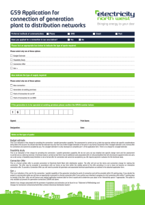 G59 application form - Electricity North West