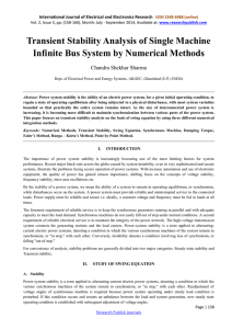 Transient Stability Analysis of Single Machine Infinite Bus System by