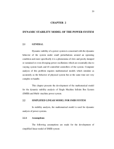 chapter 2 dynamic stability model of the power system