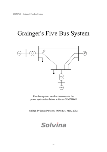 Grainger`s Five Bus System