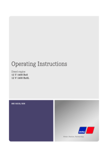 Operating Instructions Diesel engine