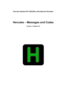 Hercules V3.07.0 - Messages and Codes - HEMC030700-01