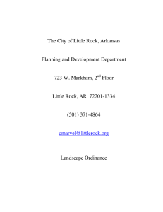 The City of Little Rock, Arkansas Planning and Development