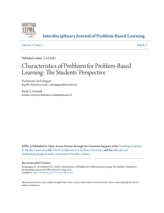 Characteristics of Problems for Problem-Based - Purdue e-Pubs