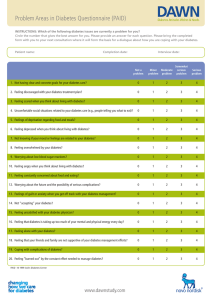 Problem Areas in Diabetes Questionnaire (PAID)