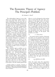 The Economic Theory of Agency: The Principal`s Problem