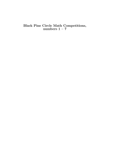 A selection of middle school math contest problems published by