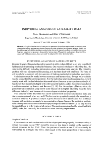 individual analysis of laterality data