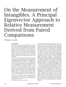 On the Measurement of Intangibles. A Principal Eigenvector