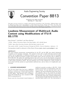 Loudness Measurement of Multitrack Audio Content Using