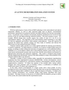 an active microvibration isolation system - SPring-8