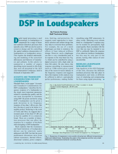 DSP in Loudspeakers