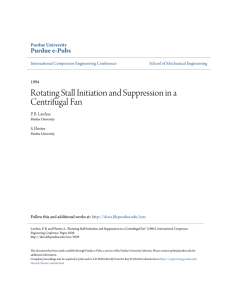 Rotating Stall Initiation and Suppression in a - Purdue e-Pubs