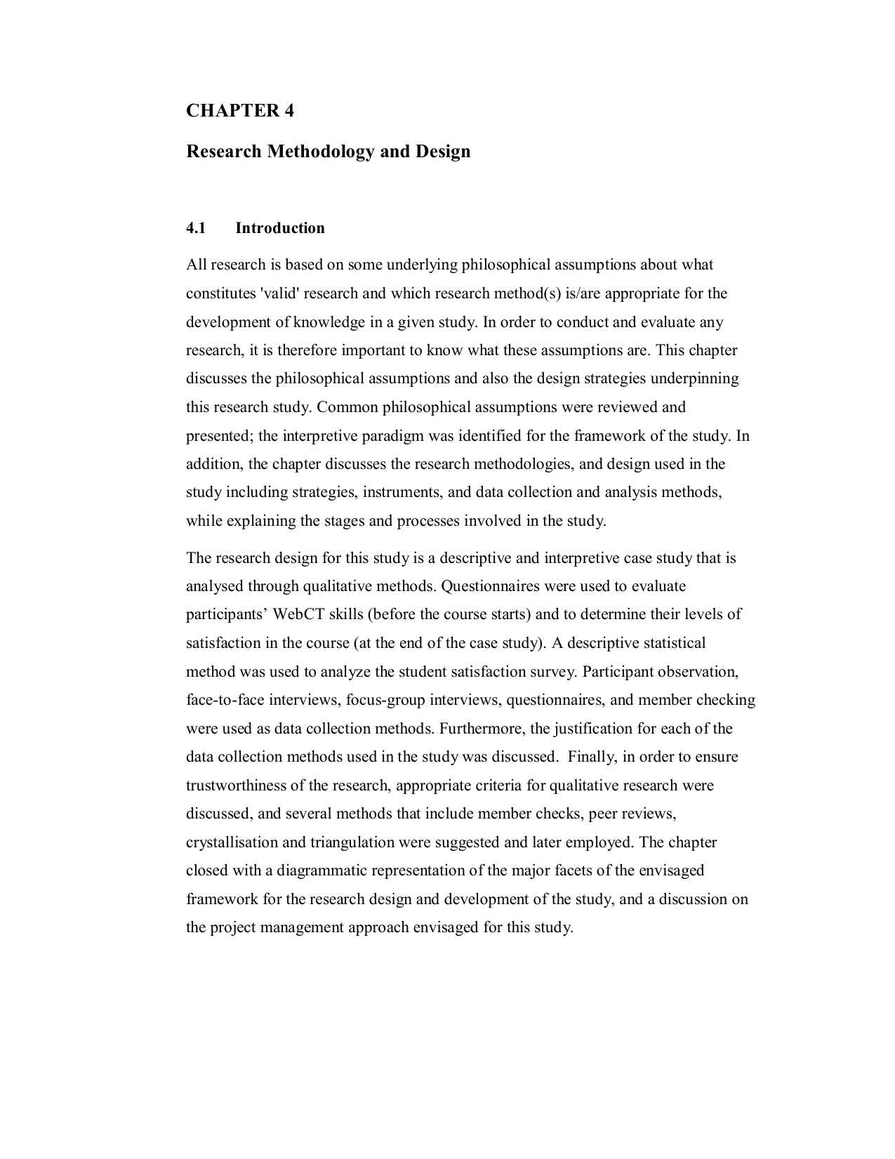 methodology research project examples