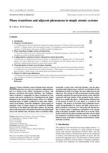 Phase transitions and adjacent phenomena in simple atomic systems