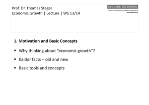 1. Motivation and Basic Concepts Why thinking about “economic