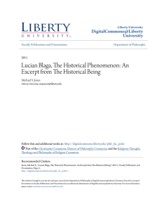 Lucian Blaga, The Historical Phenomenon: An Excerpt from The
