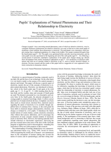 Pupils` Explanations of Natural Phenomena and Their Relationship