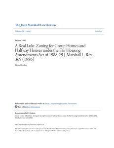 Real Lulu: Zoning for Group Homes and Halfway Houses under the