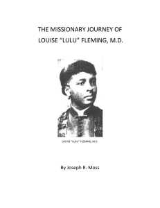 THE MISSIONARY JOURNEY OF LOUISE “LULU” FLEMING, M.D.