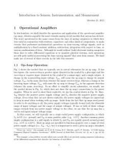 Op amps - Introduction to Sensors, Instrumentation and Measurement