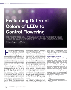 Evaluating Different Colors of LEDs to Control Flowering