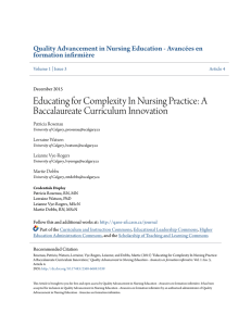 Educating for Complexity In Nursing Practice