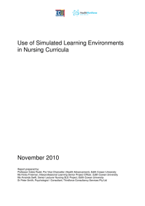 Use of Simulated Learning Environments in Nursing Curricula