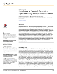 Perturbation of Parentally Biased Gene Expression during