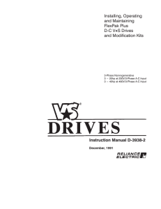 Installing, Operating and Maintaining FlexPak Plus D C VKS Drives