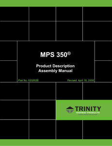 MPS 350® Product Description Assembly Manual