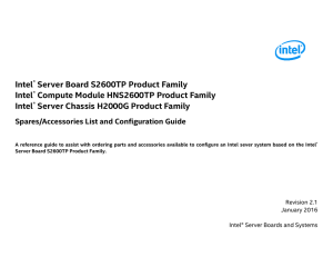 Spares/accessories list and configuration guide