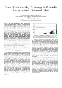 Power Electronics – Key Technology for Renewable Energy Systems