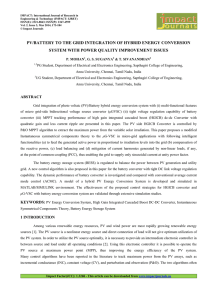 pv/battery to the grid integration of hybrid energy conversion system