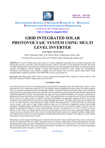 grid integrated solar photovoltaic system using multi