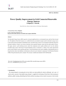 Power Quality Improvement in Grid Connected Renewable Energy